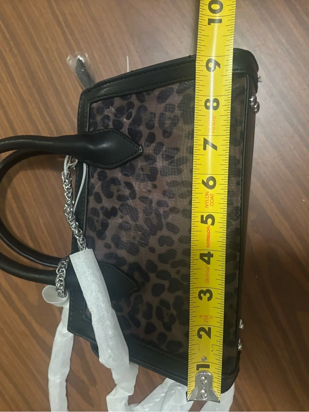 NWT - Steve Madden - mesh leopard bag